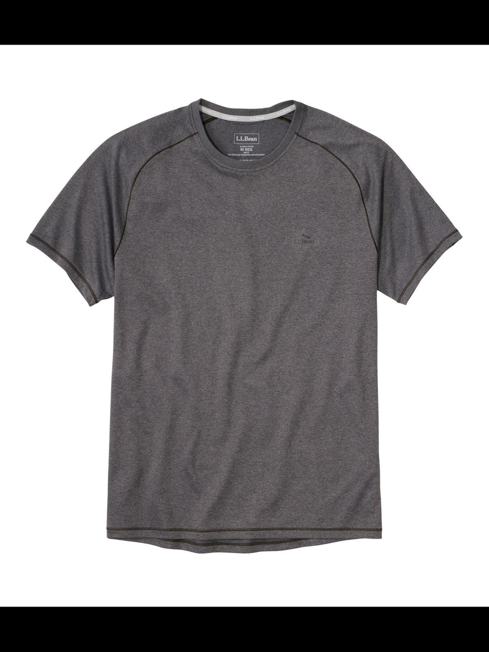 L.L. Bean Men's Graphite Short Sleeve Crew T-Shirt - XL